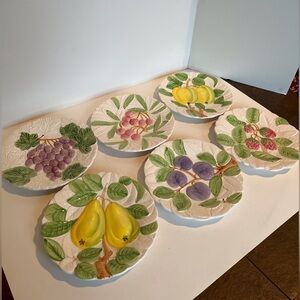 Fruit Du Jour Set of 6 Luncheon, Appetizer, Desert Plates